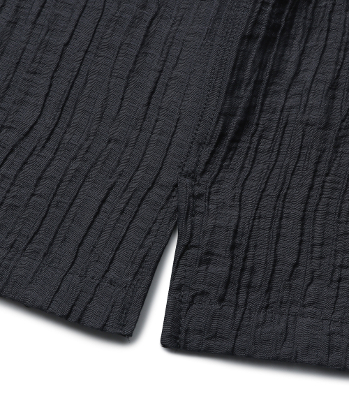 CONNECT KINLOCH(コネクトキンロック)の「プリーツ半袖シャツ(チャコール)(シャツ/ブラウス・メンズ・その他・MEDIUM/LARGE/X-LARGE)」の6枚目の写真