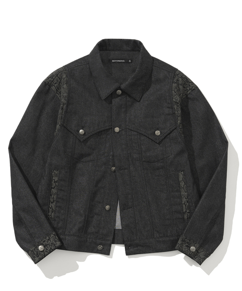 NOT4NERD(ノットフォーナード)の「Python Layered Denim Jacket - Black(デニムジャケット・レディース・その他・LARGE/MEDIUM/X-LARGE)」の1枚目の写真