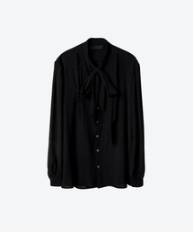 UNTAGE（アンテージ）の「プッシュボウプリーツフラストランブラウス[ブラック(MAN)]_UTS-FS86（シャツ/ブラウス）」