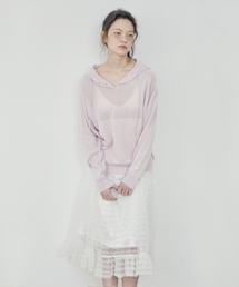 Tiered Sha Skirt_Milk Foam