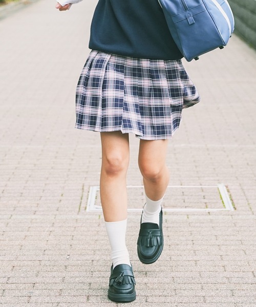 Honeys（ハニーズ）の「裏地パンツ付ミニスカート（スカート・レディース・ホワイト系その他/ネイビー系/グレー系その他・L/LL/SS/M/S）」の6枚目の写真