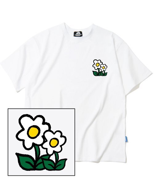 TRIPSHION(トリップション)の「DOUBLE FLOWER LOGO Tシャツ - ホワイト(Tシャツ/カットソー・メンズ・その他・LARGE/MEDIUM/X-LARGE)」の1枚目の写真