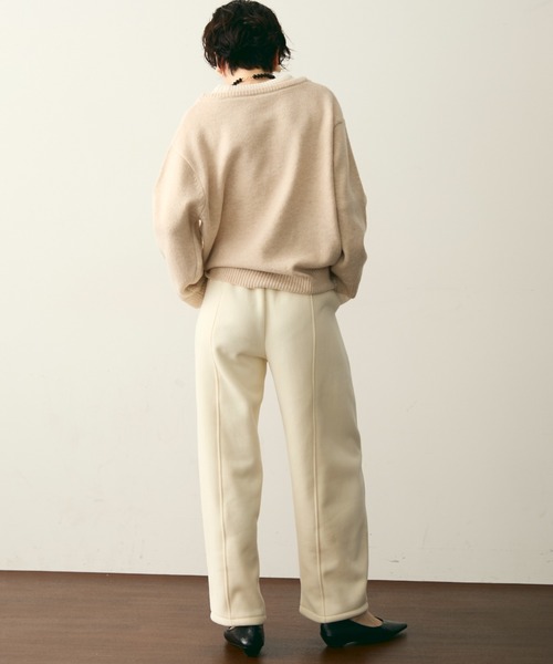 Trish（トリッシュ）の「フェイクレイヤードニットプルオーバー（ニット/セーター・レディース・アイボリー/チャコールグレー・MEDIUM）」の12枚目の写真