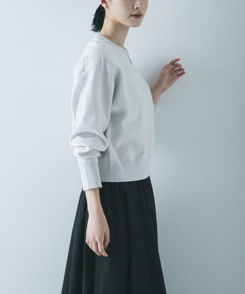 URBAN RESEARCH(アーバンリサーチ)の「ダブルフェイスクルーネックニット(ニット/セーター・レディース・ネイビー/ピンク/グレー系その他・FREE)」の8枚目の写真