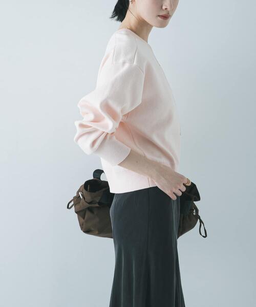 URBAN RESEARCH（アーバンリサーチ）の「ダブルフェイスクルーネックニット（ニット/セーター・レディース・ネイビー/ピンク/グレー系その他・FREE）」の7枚目の写真