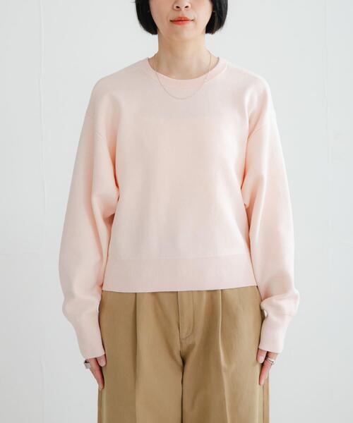 URBAN RESEARCH（アーバンリサーチ）の「ダブルフェイスクルーネックニット（ニット/セーター・レディース・ネイビー/ピンク/グレー系その他・FREE）」の10枚目の写真