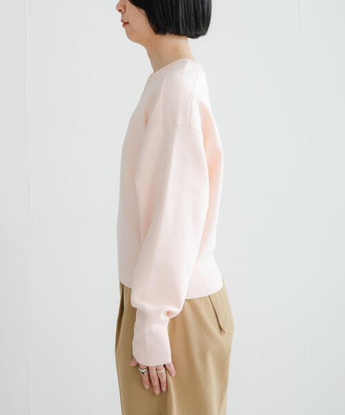 URBAN RESEARCH（アーバンリサーチ）の「ダブルフェイスクルーネックニット（ニット/セーター・レディース・ネイビー/ピンク/グレー系その他・FREE）」の11枚目の写真