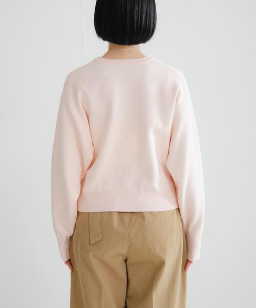 URBAN RESEARCH（アーバンリサーチ）の「ダブルフェイスクルーネックニット（ニット/セーター・レディース・ネイビー/ピンク/グレー系その他・FREE）」の12枚目の写真