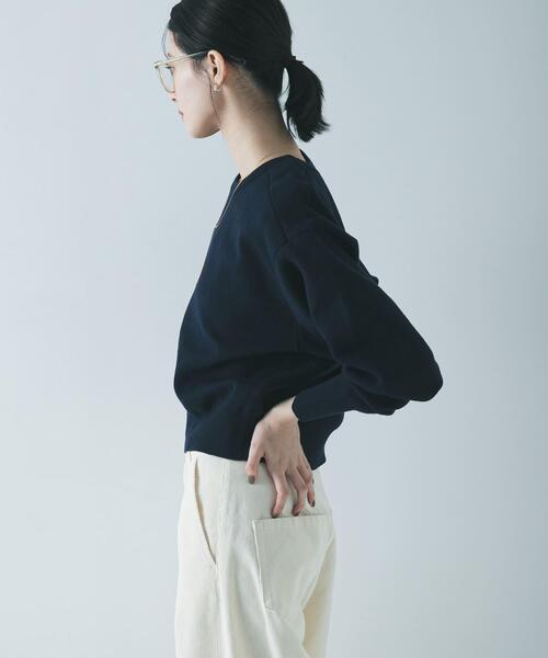 URBAN RESEARCH（アーバンリサーチ）の「ダブルフェイスクルーネックニット（ニット/セーター・レディース・ネイビー/ピンク/グレー系その他・FREE）」の19枚目の写真