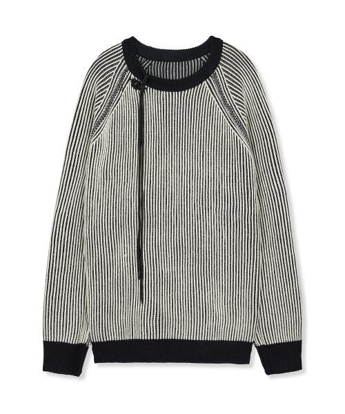 S SY（エスエスワイ）の「ダブリンリバーシブルルーズフィットラグランニットブラックアイボリー（ニット/セーター・メンズ・その他・LARGE/MEDIUM）」の3枚目の写真