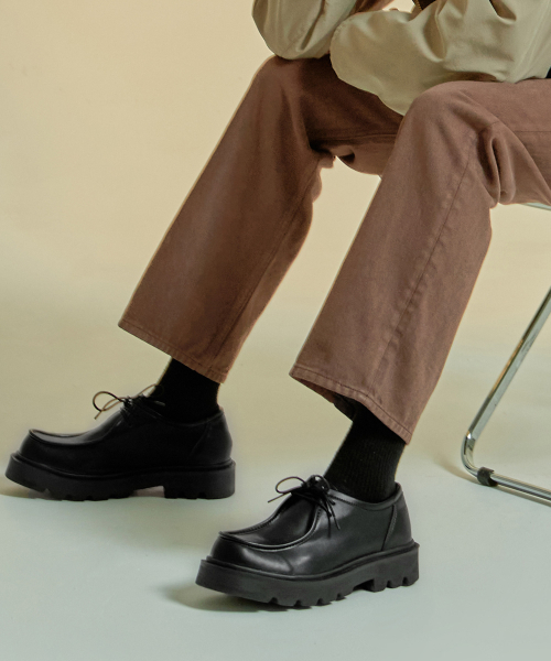 セール】JC1310 Pierre 2 Hole Wallaby Derby Shoes Black（ドレス