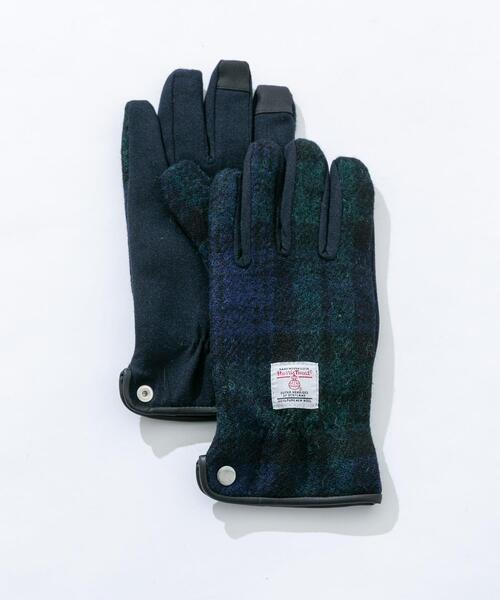 HARRIS TWEED(ハリスツイード)の「HARRIS TWEEDグローブ(手袋・メンズ・ネイビー/チャコールグレー/ブラウン・ONE)」の3枚目の写真