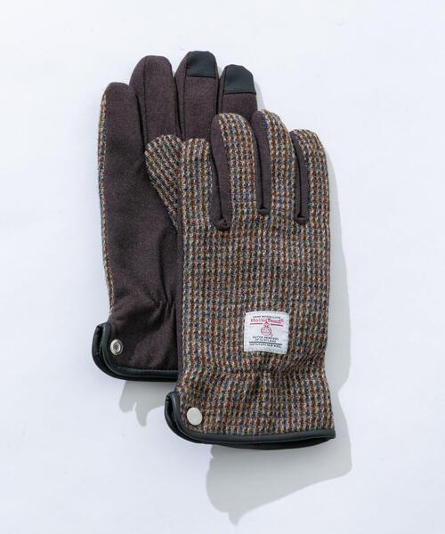 HARRIS TWEED(ハリスツイード)の「HARRIS TWEEDグローブ(手袋・メンズ・ネイビー/チャコールグレー/ブラウン・ONE)」の2枚目の写真
