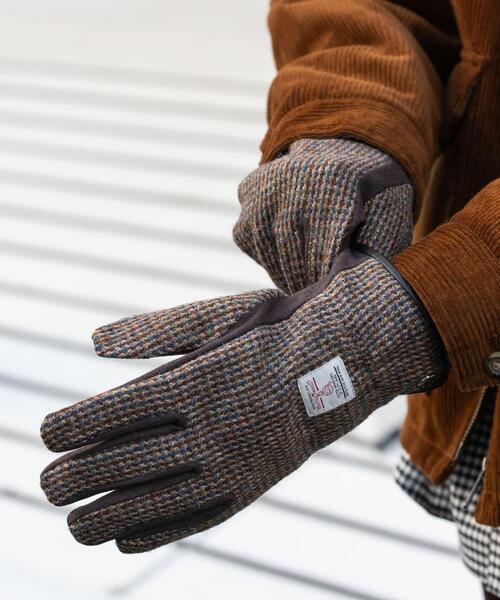 HARRIS TWEED(ハリスツイード)の「HARRIS TWEEDグローブ(手袋・メンズ・ネイビー/チャコールグレー/ブラウン・ONE)」の13枚目の写真