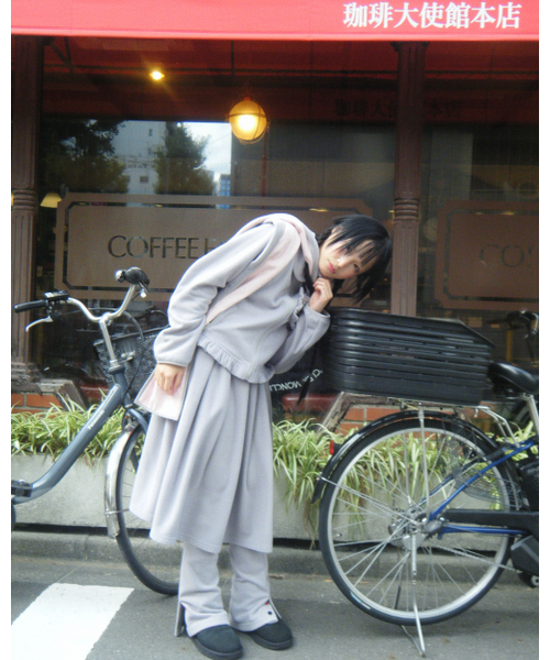 FLEECE MIDI WARMER SKIRT_MELANGE GREY（スカート）｜LO AXUAL（ロ