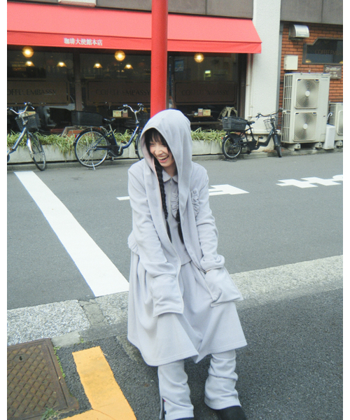 LO AXUAL(ロ・アクシュアル)の「FLEECE MIDI WARMER SKIRT_MELANGE GREY(スカート・レディース・その他・FREE)」の7枚目の写真