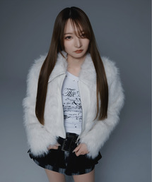 .KOM（ドットコム）の「『.KOM/ドットケーオーエム』クロップカラーファーJKT【Y】【CN】（ブルゾン）」