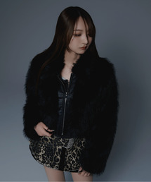 .KOM（ドットコム）の「『.KOM/ドットケーオーエム』クロップカラーファーJKT【Y】【CN】（ブルゾン）」