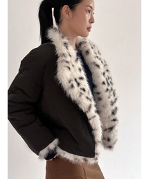 PEEP（ピープ）の「リバーシブルダルメシアンファーパディングボンバー (2colors)_シャドウグレー（ムートンコート）」