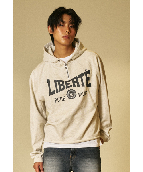 Liberte Zip up Hoodie CREAM MELANGE