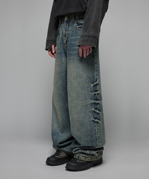 HEDER HELEN(ヘダーヘレン)の「KYUSHU INDIGO JEANS(デニムパンツ・メンズ・その他・SMALL/MEDIUM/LARGE)」の1枚目の写真