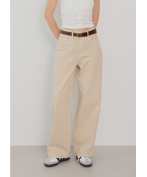 BUTTON UP（ボタンアップ）の「MARTAIN ワイドコットンパンツ (ベージュ)（その他パンツ）」