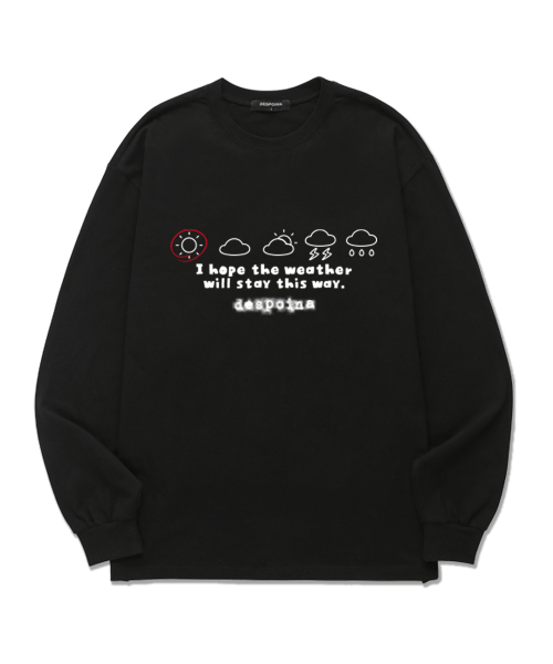 OUSE(オウズ)の「ウェザーエモティコン ロングスリーブ (DLS002) ブラック(Tシャツ/カットソー・レディース・その他・SMALL/MEDIUM/LARGE/X-LARGE/XX-LARGE)」の1枚目の写真
