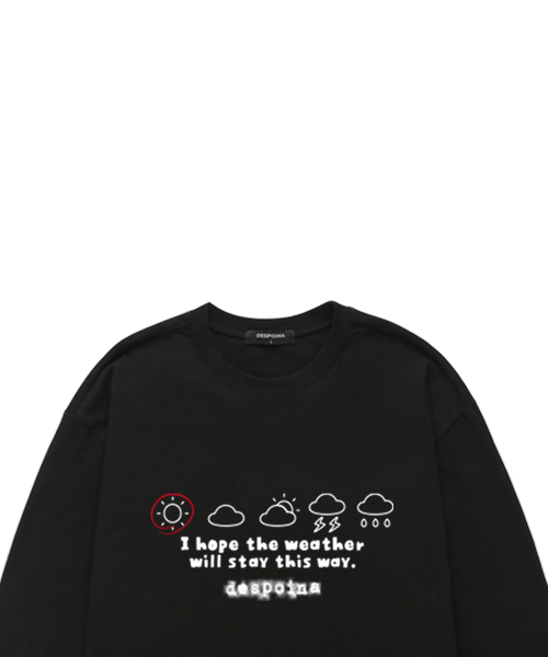 OUSE(オウズ)の「ウェザーエモティコン ロングスリーブ (DLS002) ブラック(Tシャツ/カットソー・レディース・その他・SMALL/MEDIUM/LARGE/X-LARGE/XX-LARGE)」の3枚目の写真