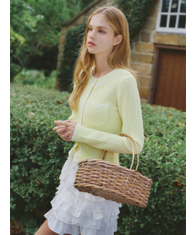 LANGNLU（ラングアンドルー）の「MAREMMA Pocket Cardigan (Maremma)_YELLOW（カーディガン/ボレロ）」