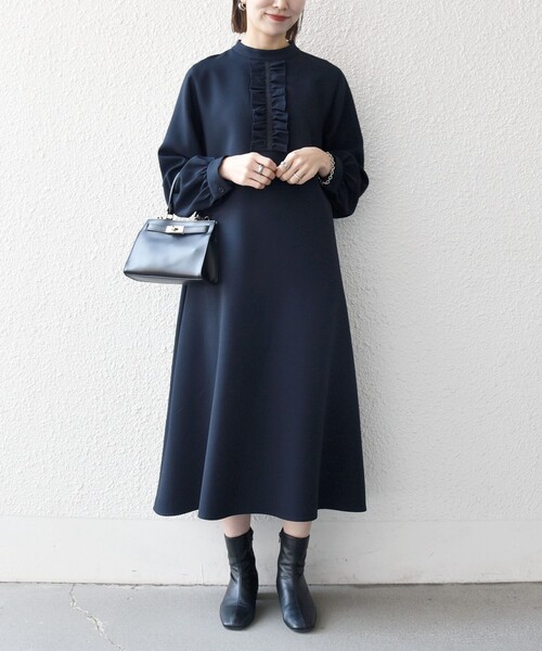 SHIPS any:〈洗濯機可能〉ダブルクロス フリル パフ スリーブ