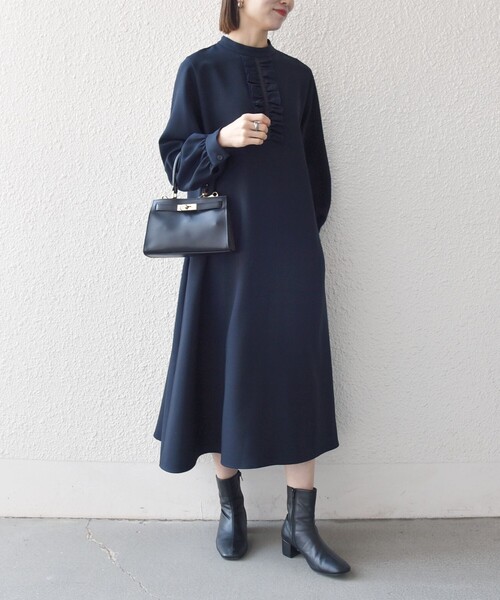 SHIPS any:〈洗濯機可能〉ダブルクロス フリル パフ スリーブ