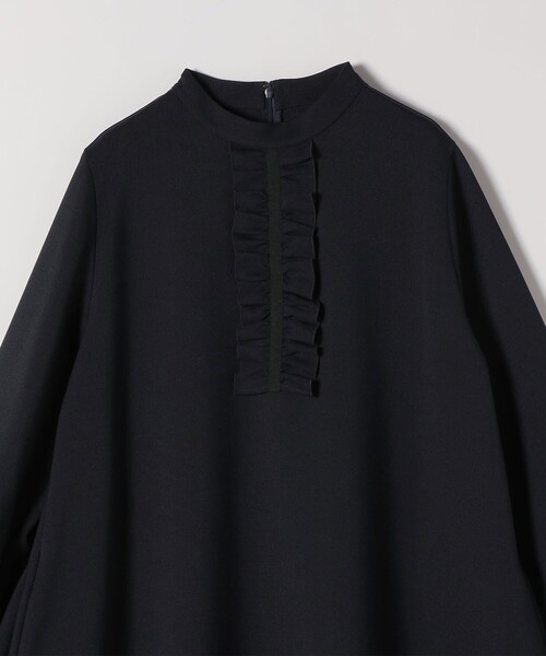 SHIPS any（シップス エニィ）の「〈洗濯機可能〉ダブルクロス フリル パフ スリーブ ワンピース［NAVY BLUE］（ワンピース・レディース・ネイビー/オフホワイト・ONE SIZE）」の18枚目の写真