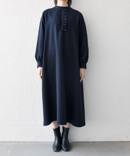 SHIPS any:〈洗濯機可能〉ダブルクロス フリル パフ スリーブ