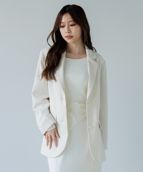 SENEE（セニー）の「waist belt tailored jacket（ウエストベルトテーラードジャケット）（テーラードジャケット・レディース・ブラック/アイボリー・MEDIUM/SMALL）」の15枚目の写真