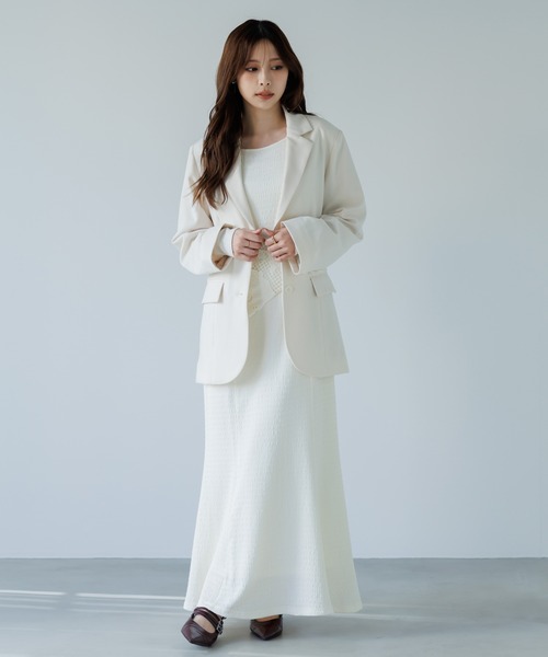 SENEE（セニー）の「waist belt tailored jacket（ウエストベルトテーラードジャケット）（テーラードジャケット・レディース・ブラック/アイボリー・MEDIUM/SMALL）」の16枚目の写真