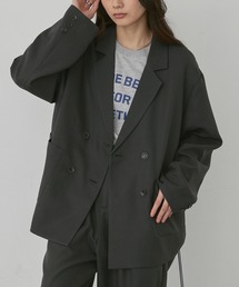 MONO-MART（モノマート）の「【anyway.シリーズ】とろみ ダブル テーラードジャケット / マシンウォッシャブル ＆ イージードライ〈セットアップ対応〉（テーラードジャケット）」