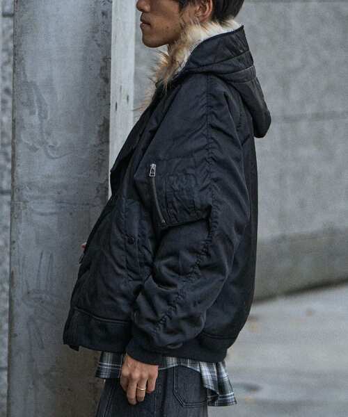 CRAFT STANDARD BOUTIQUE（クラフトスタンダードブティック）の「N-2Bフライトジャケット（ブルゾン・メンズ・ブラック/オリーブ・L/M）」の5枚目の写真