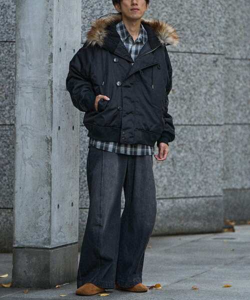 CRAFT STANDARD BOUTIQUE（クラフトスタンダードブティック）の「N-2Bフライトジャケット（ブルゾン・メンズ・ブラック/オリーブ・L/M）」の7枚目の写真