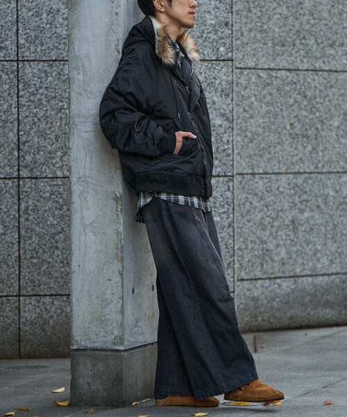 CRAFT STANDARD BOUTIQUE（クラフトスタンダードブティック）の「N-2Bフライトジャケット（ブルゾン・メンズ・ブラック/オリーブ・L/M）」の9枚目の写真