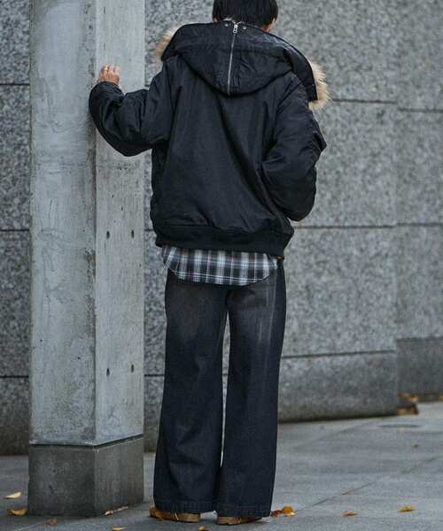 CRAFT STANDARD BOUTIQUE（クラフトスタンダードブティック）の「N-2Bフライトジャケット（ブルゾン・メンズ・ブラック/オリーブ・L/M）」の10枚目の写真