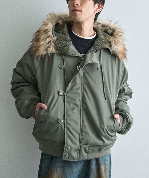 CRAFT STANDARD BOUTIQUE（クラフトスタンダードブティック）の「N-2Bフライトジャケット（ブルゾン・メンズ・ブラック/オリーブ・L/M）」の11枚目の写真