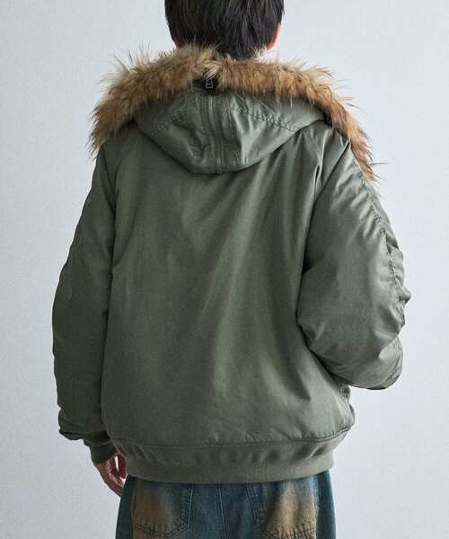 CRAFT STANDARD BOUTIQUE（クラフトスタンダードブティック）の「N-2Bフライトジャケット（ブルゾン・メンズ・ブラック/オリーブ・L/M）」の13枚目の写真