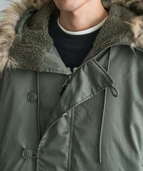 CRAFT STANDARD BOUTIQUE（クラフトスタンダードブティック）の「N-2Bフライトジャケット（ブルゾン・メンズ・ブラック/オリーブ・L/M）」の14枚目の写真