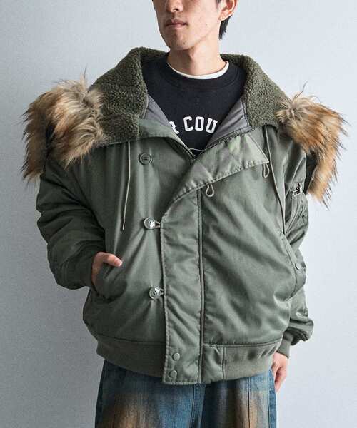 CRAFT STANDARD BOUTIQUE（クラフトスタンダードブティック）の「N-2Bフライトジャケット（ブルゾン・メンズ・ブラック/オリーブ・L/M）」の17枚目の写真