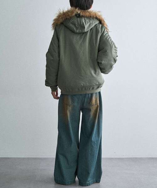 CRAFT STANDARD BOUTIQUE（クラフトスタンダードブティック）の「N-2Bフライトジャケット（ブルゾン・メンズ・ブラック/オリーブ・L/M）」の21枚目の写真