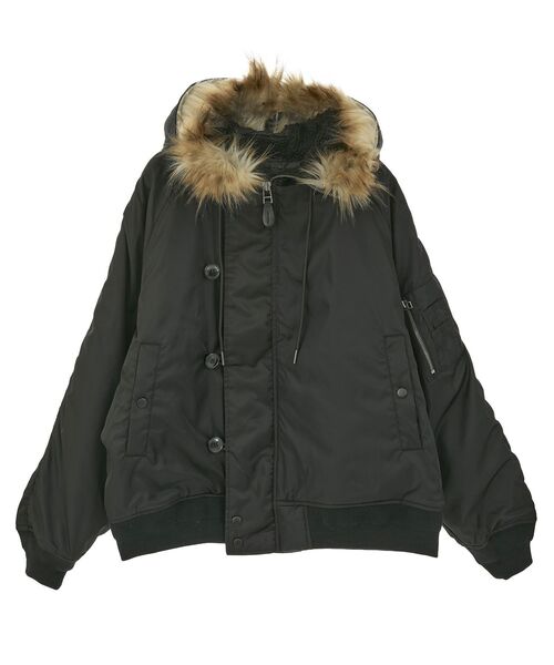 CRAFT STANDARD BOUTIQUE（クラフトスタンダードブティック）の「N-2Bフライトジャケット（ブルゾン・メンズ・ブラック/オリーブ・L/M）」の22枚目の写真