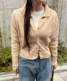 ボタンポロニットカーディガン