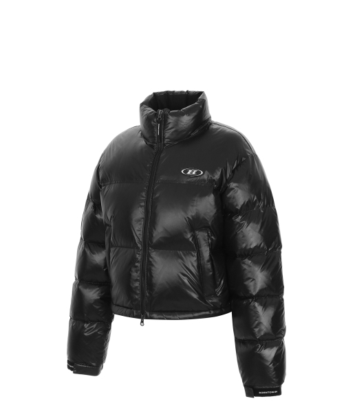 BORN TO WIN（ボーントゥウィン）の「W SILVER B GLOSSY CROP PUFFER DOWN [BLACK]（ダウンジャケット/コート・レディース・その他・1/2）」の2枚目の写真