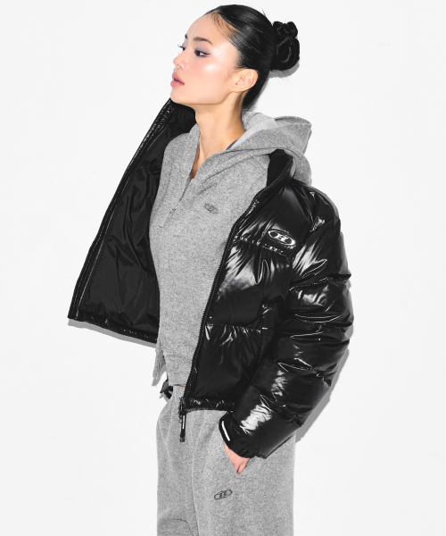 BORN TO WIN（ボーントゥウィン）の「W SILVER B GLOSSY CROP PUFFER DOWN [BLACK]（ダウンジャケット/コート・レディース・その他・1/2）」の11枚目の写真