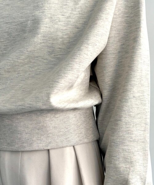 CAPRICIEUX LE'MAGE（カプリシューレマージュ）の「ドレープスウェット（Tシャツ/カットソー・レディース・ブラック/ベージュ/グレイッシュベージュ・FREE）」の5枚目の写真